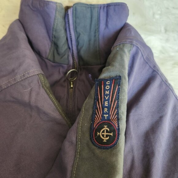 Vintage Columbia Sherpa Lined Jacket Coat Women Small Heavyweight Convert Purple - Picture 12 of 16